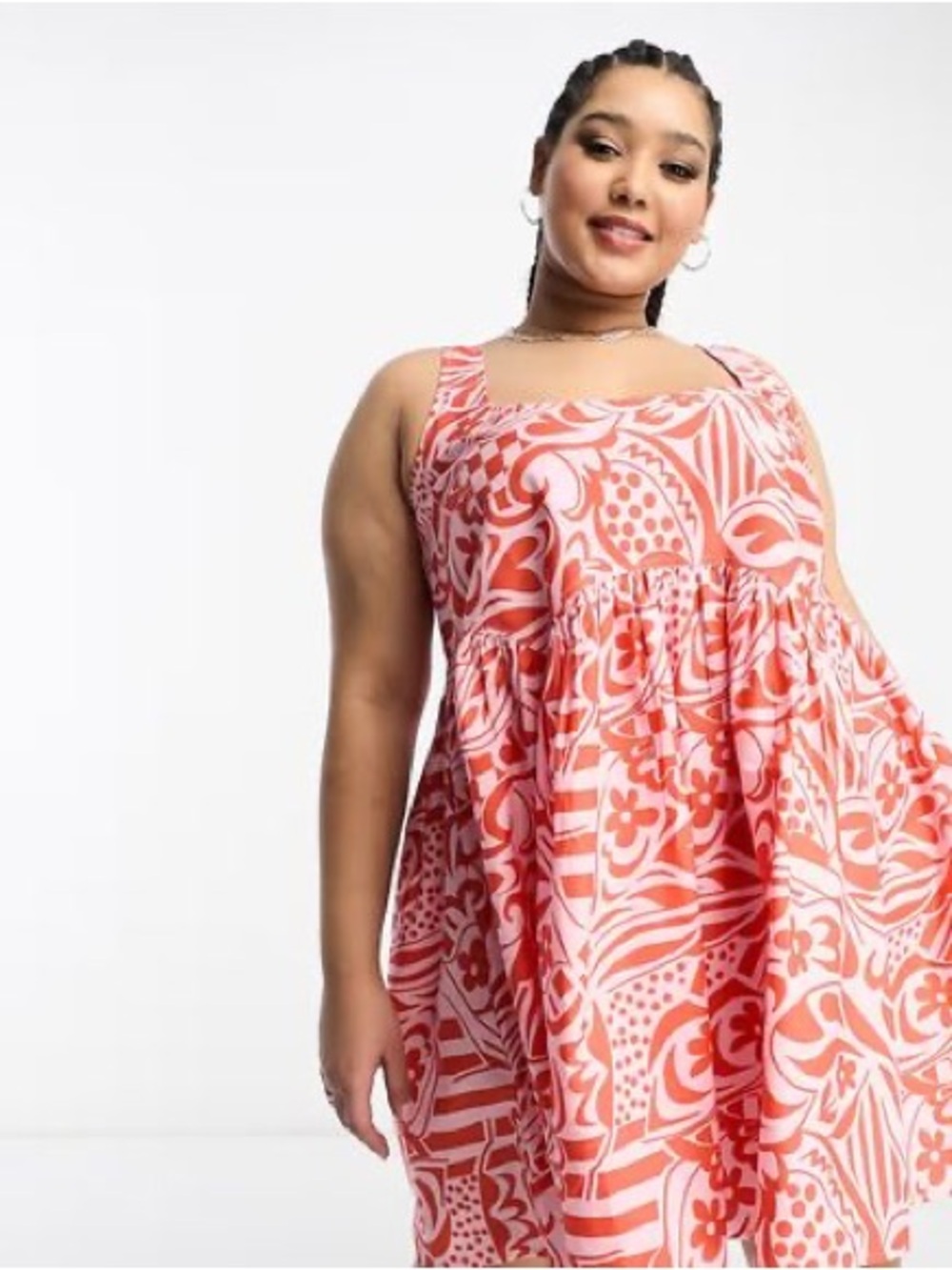 ASOS cotton beachy floral swing dress